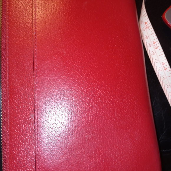 Kate Spade New York Red Pebble Leather Card Folio - Picture 4 of 7